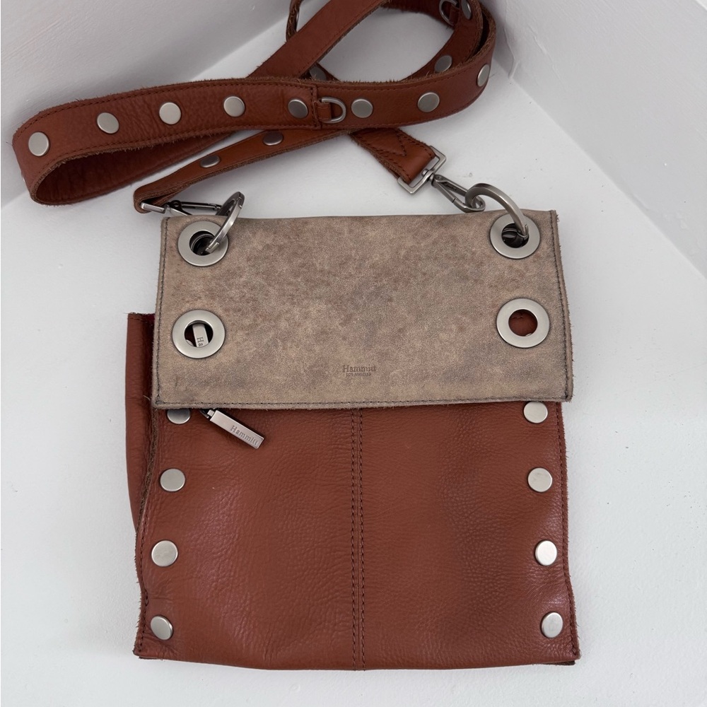 Hammitt Brown and Tan Leather Crossbody Bag